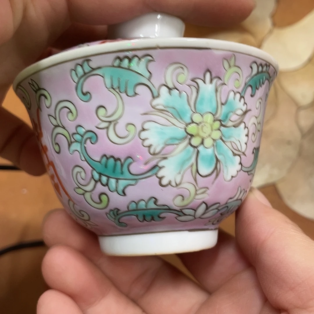 纯手工手绘小盖碗