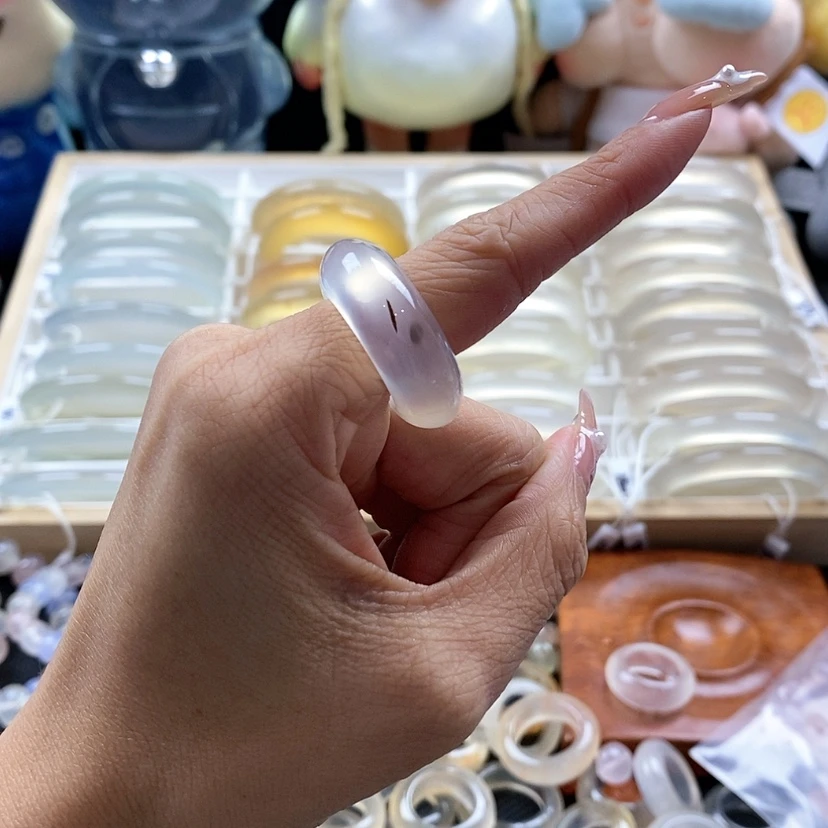 【闪购商品】玛瑙/玉髓戒指未镶嵌面**盗