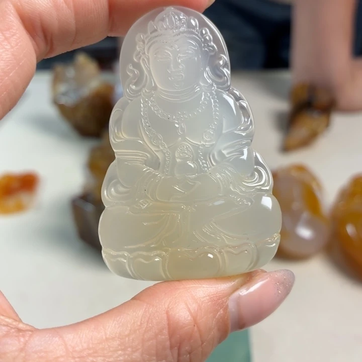玛瑙/玉髓未镶嵌吊坠(不含链)