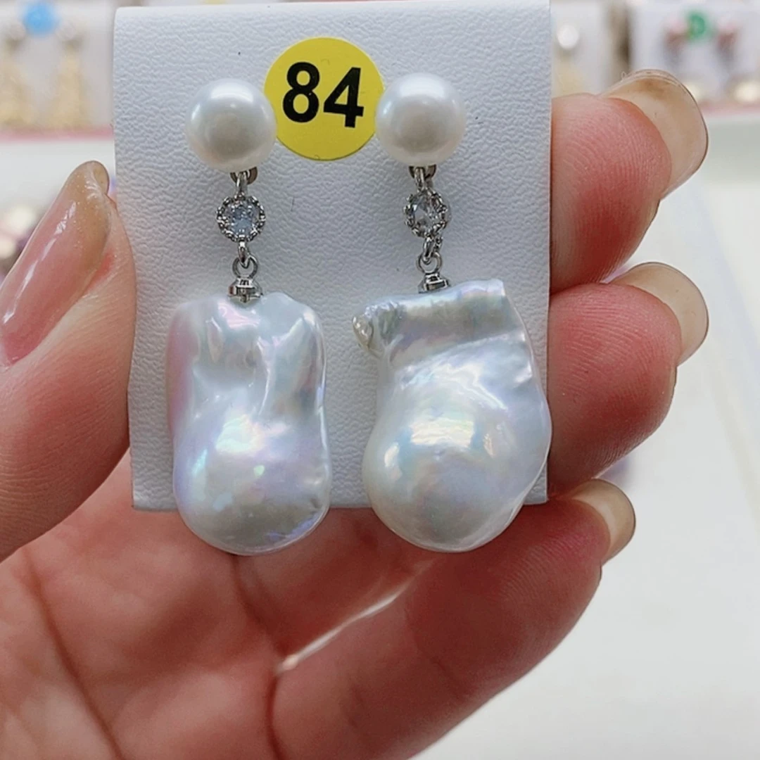 【闪购商品】淡水珍珠耳饰银S925镶嵌