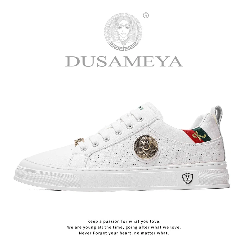 DUSAMEYA/杜莎米娅轻奢男女款软底软面时尚百搭透气休闲板鞋6720