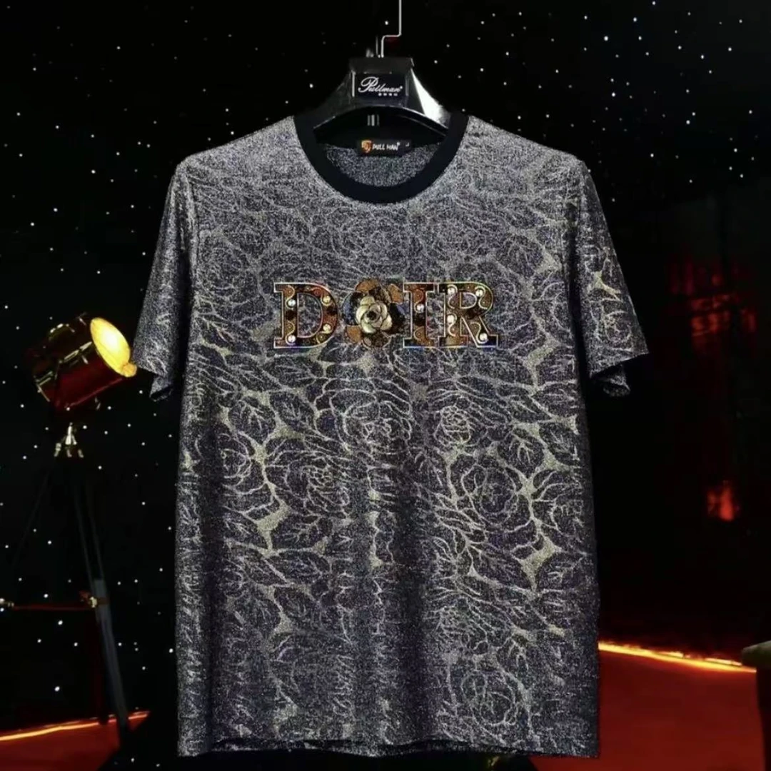 【设计】茶花钉珠  典藏系列 高端男士闪耀圆领 T 恤短袖