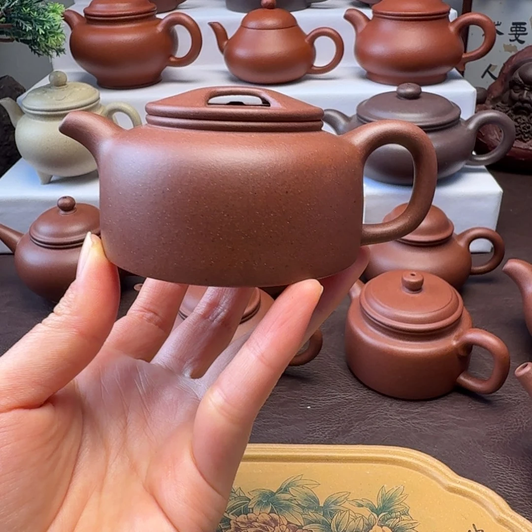 茶壶紫砂特练紫泥牛盖  130