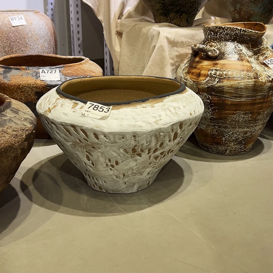 瓶7853高23口25陶瓷花瓶无孔