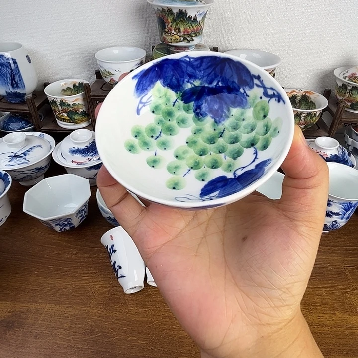 忠意堂釉下彩青提微瑕不退