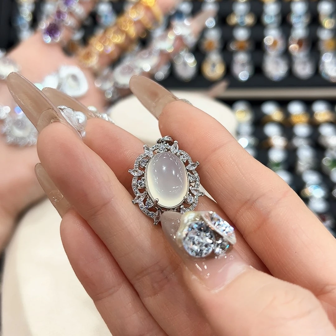 水晶金色拖不保色介意慎拍银托不掉色银S925镶嵌^*?