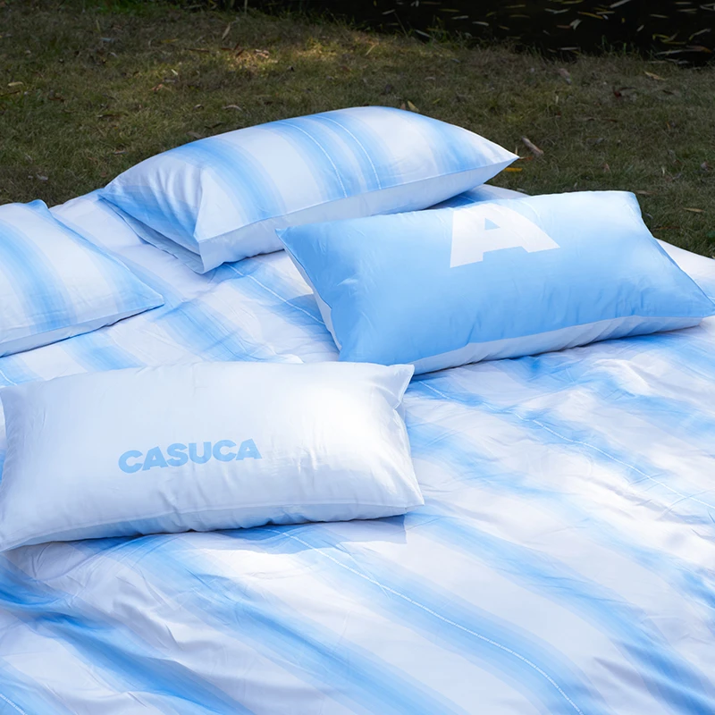 CASUCA 条皮系列LOGO全棉枕套一对