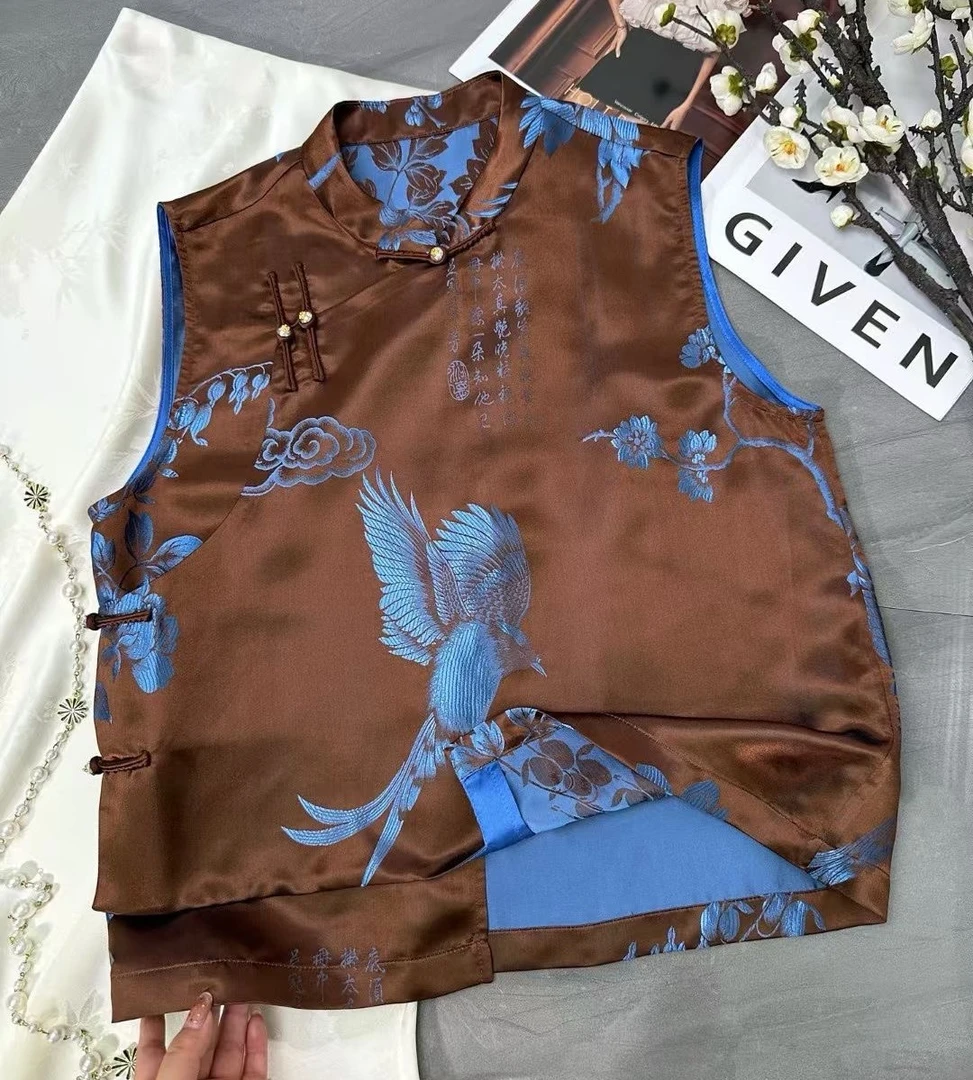 新中式2025新款斜襟盘扣高级感马甲2025B77673-伊伊布卓尔仓