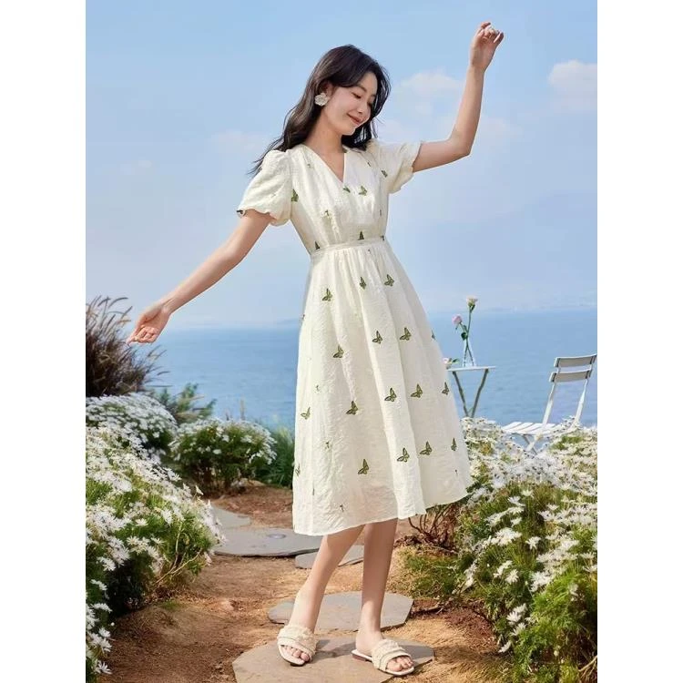 花姐推荐491-500温柔收腰显瘦连衣裙