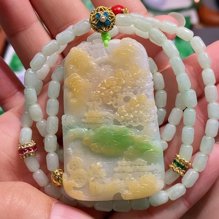 颈饰未镶嵌翡翠吊坠