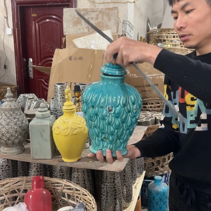 摆件高度36厘米口径6厘米微瑕捡漏