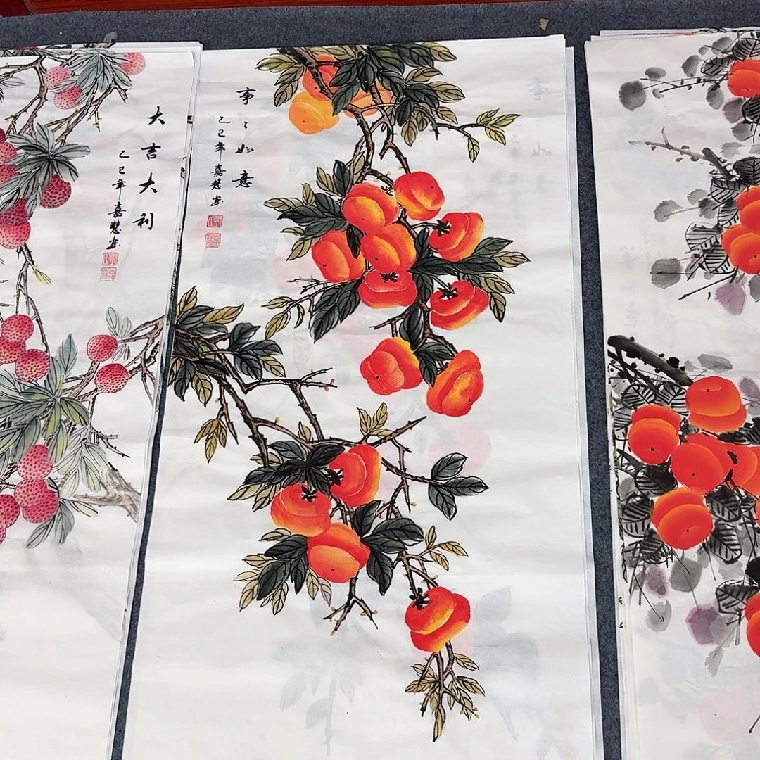 国画三尺尺寸50X100纯手绘作品