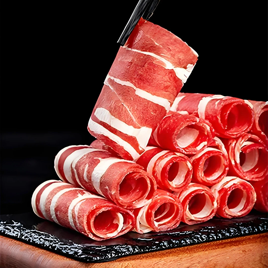 【牛肉卷-高品质款】原切黑牛相间肥牛卷200g装（物理压制，肥瘦相间，口感细腻，入口即化，鲜嫩多汁，可煎烤涮）