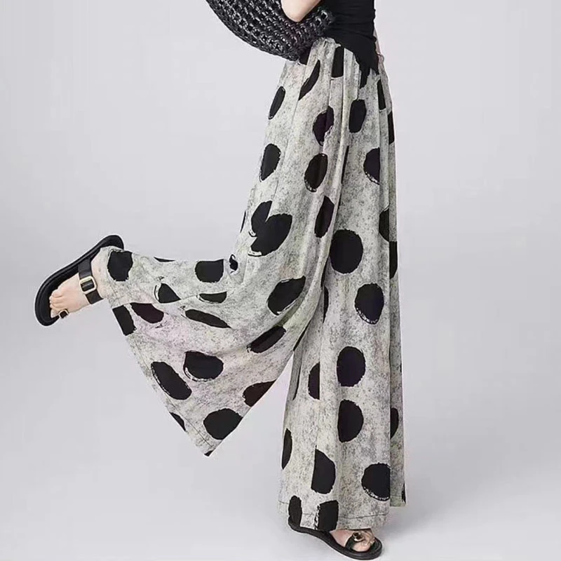 11双口袋韩版裙裤夏季松紧高腰阔腿裤裙裤有口袋遛弯裤宽松垂感