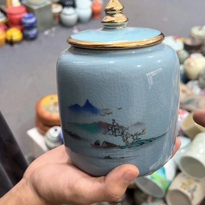 瑕疵福利品陶瓷茶叶罐不影响使用介意勿拍