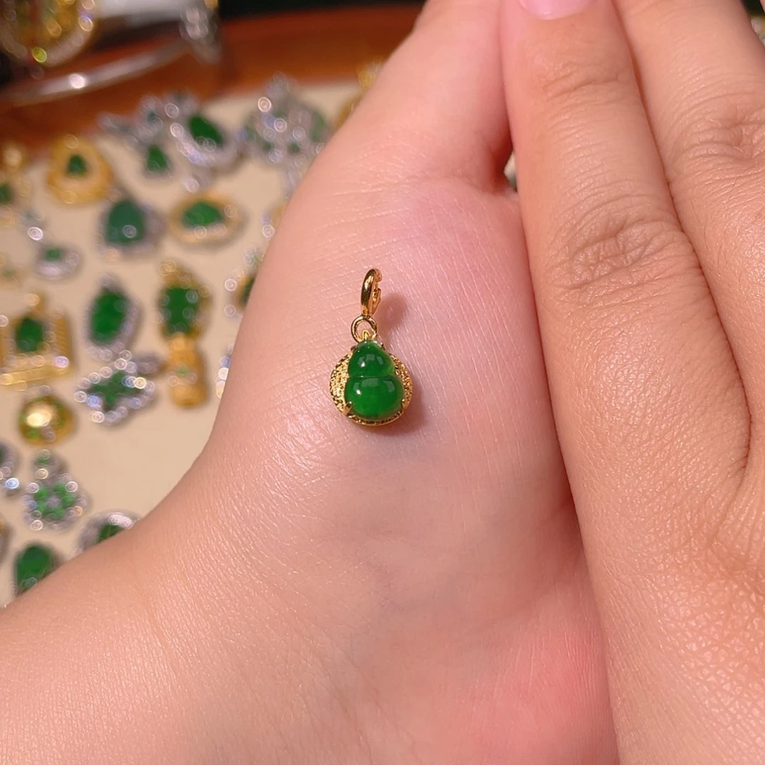 翡翠银S925镶嵌吊坠(不含链)