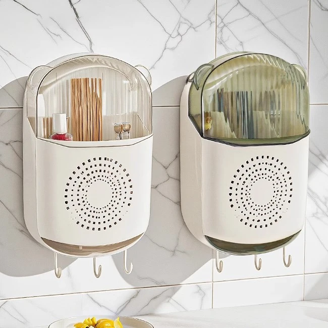 新款筷子收纳盒壁挂式家用防尘筷子筒厨房快子勺子置物架筷篓筷笼