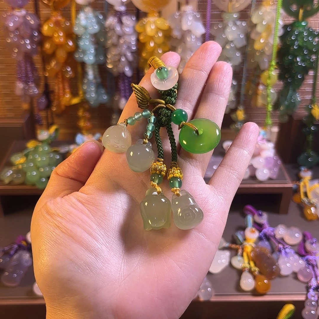 玛瑙/玉髓未镶嵌车挂钥匙扣