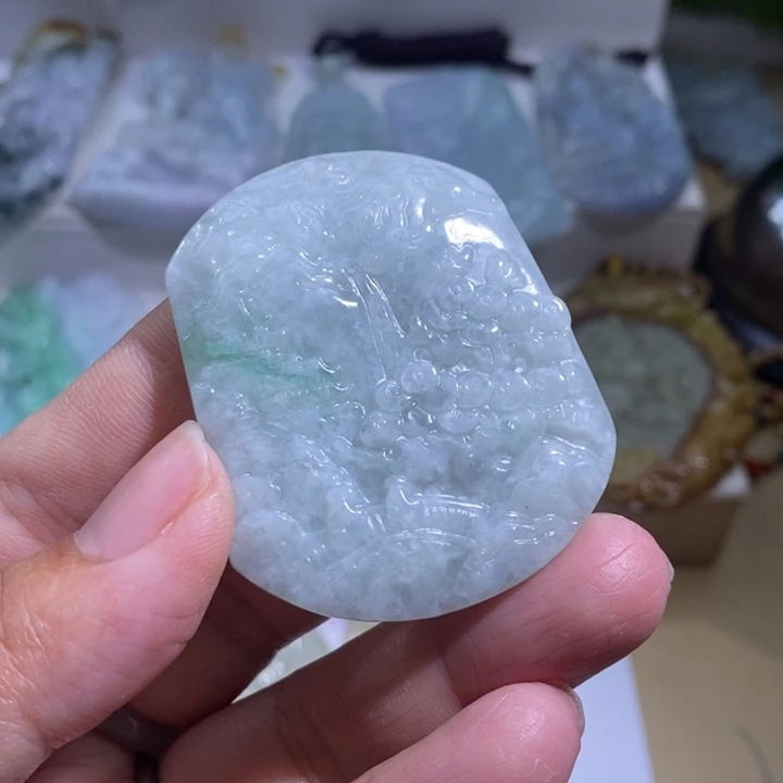 【闪购商品】颈饰未镶嵌翡翠秋*?山水