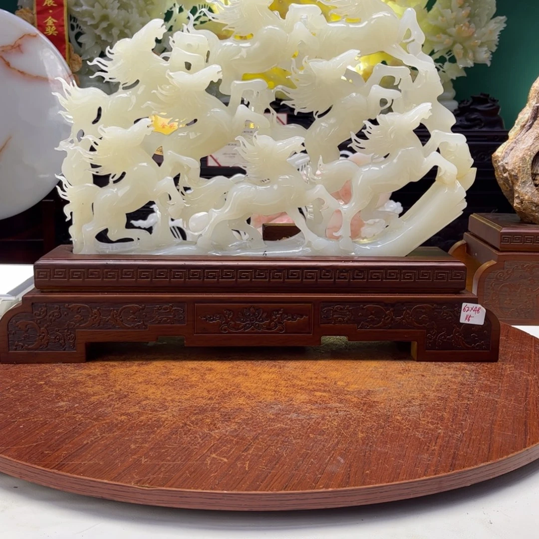 無***月石材玉石项链吊坠