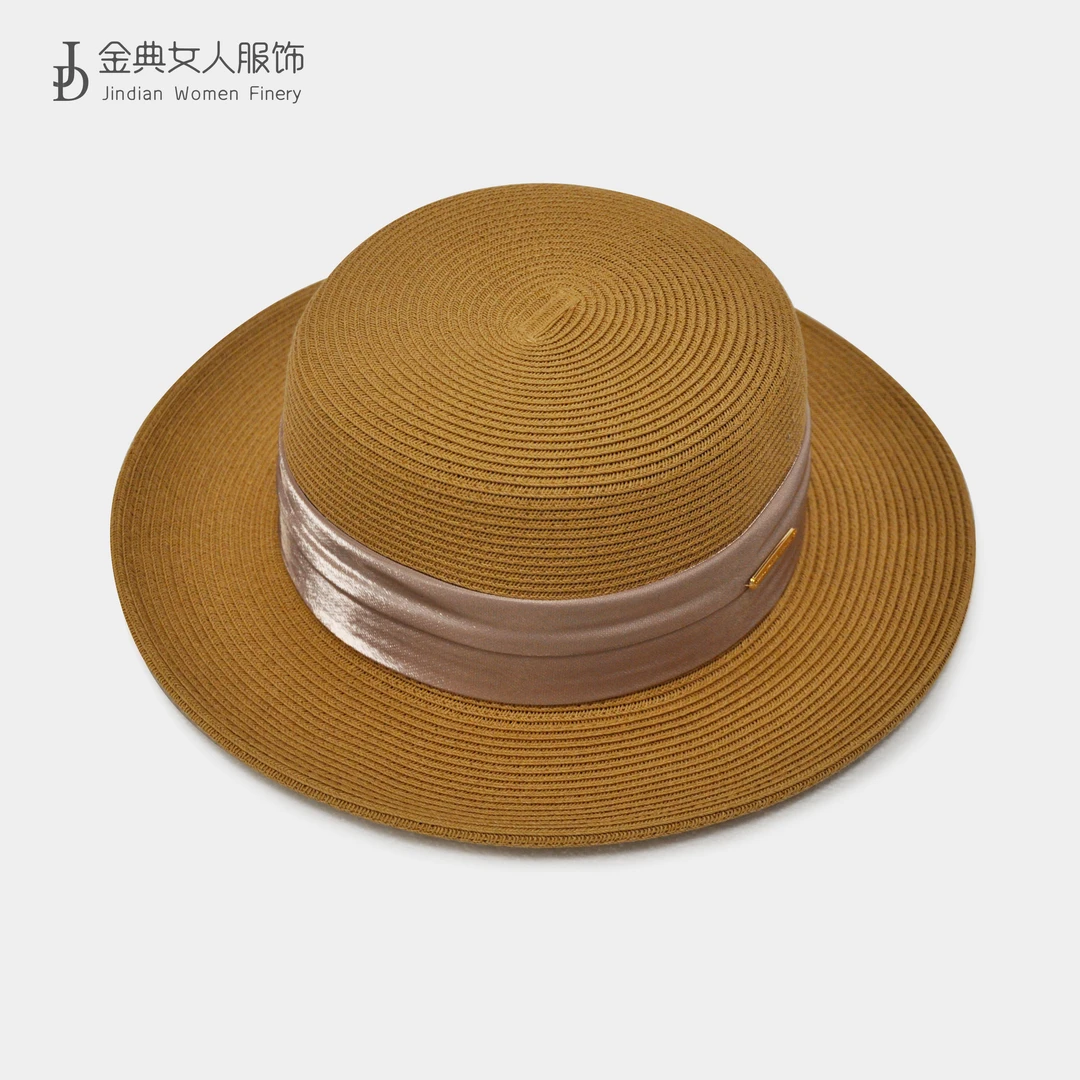 【金典女人服饰】法式夏季平顶优雅气质遮阳帽 百搭女帽4988