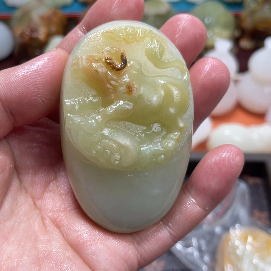 L***Z石材石材方解石手把件不退换