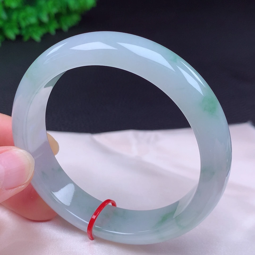 翡翠14K金镶嵌手镯60圈681609