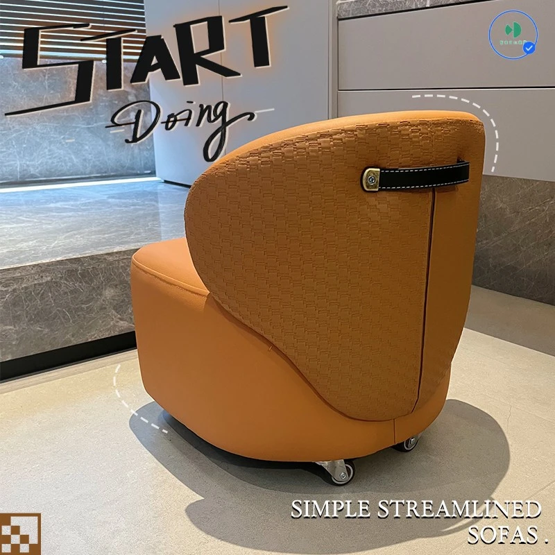 高级感溜溜椅阳台喝茶带轮矮沙发滑轮凳客厅万向轮小凳子移动矮椅