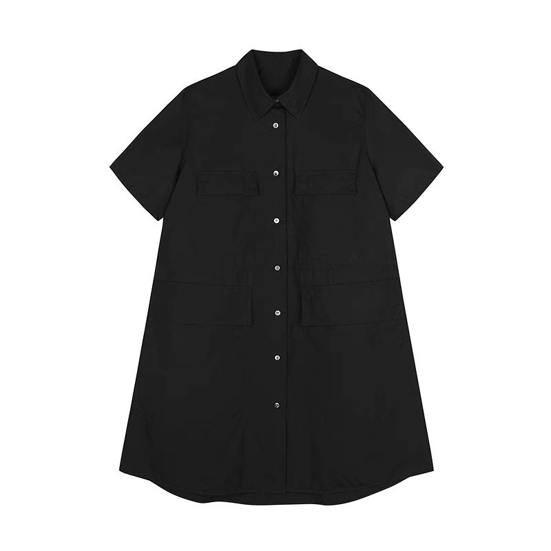 HELLEN CHEBRY 25女短袖连衣裙工装收腰休闲款