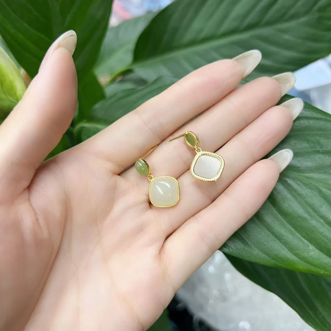 【老李严选】和田玉S925银耳钩 拍一发一多样性发其一D332