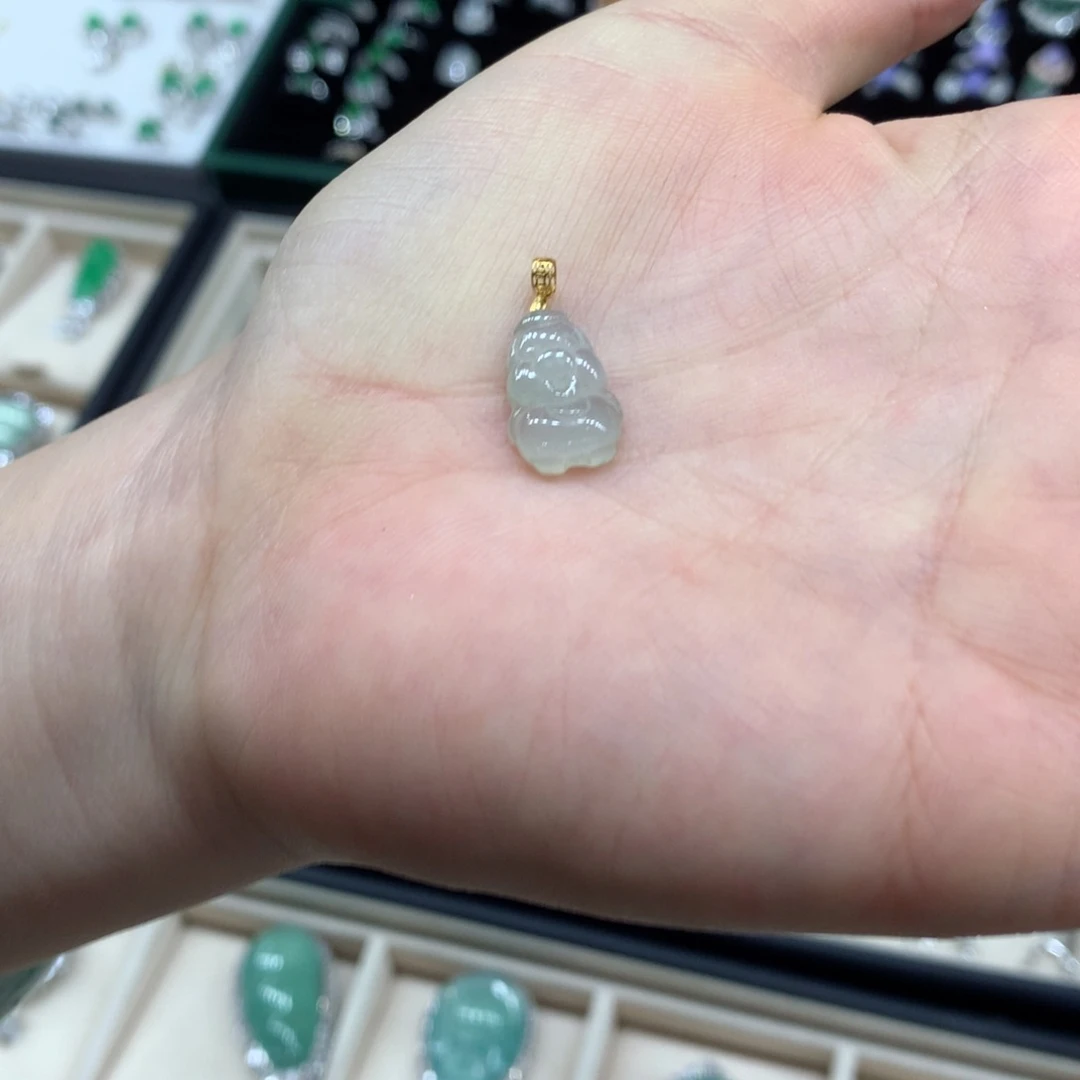 翡翠颈饰18K金镶嵌羊**羊买断