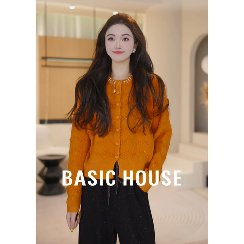 Basic House/百家好琥珀流光圣诞过年百搭毛衣女冬B1195B58H32