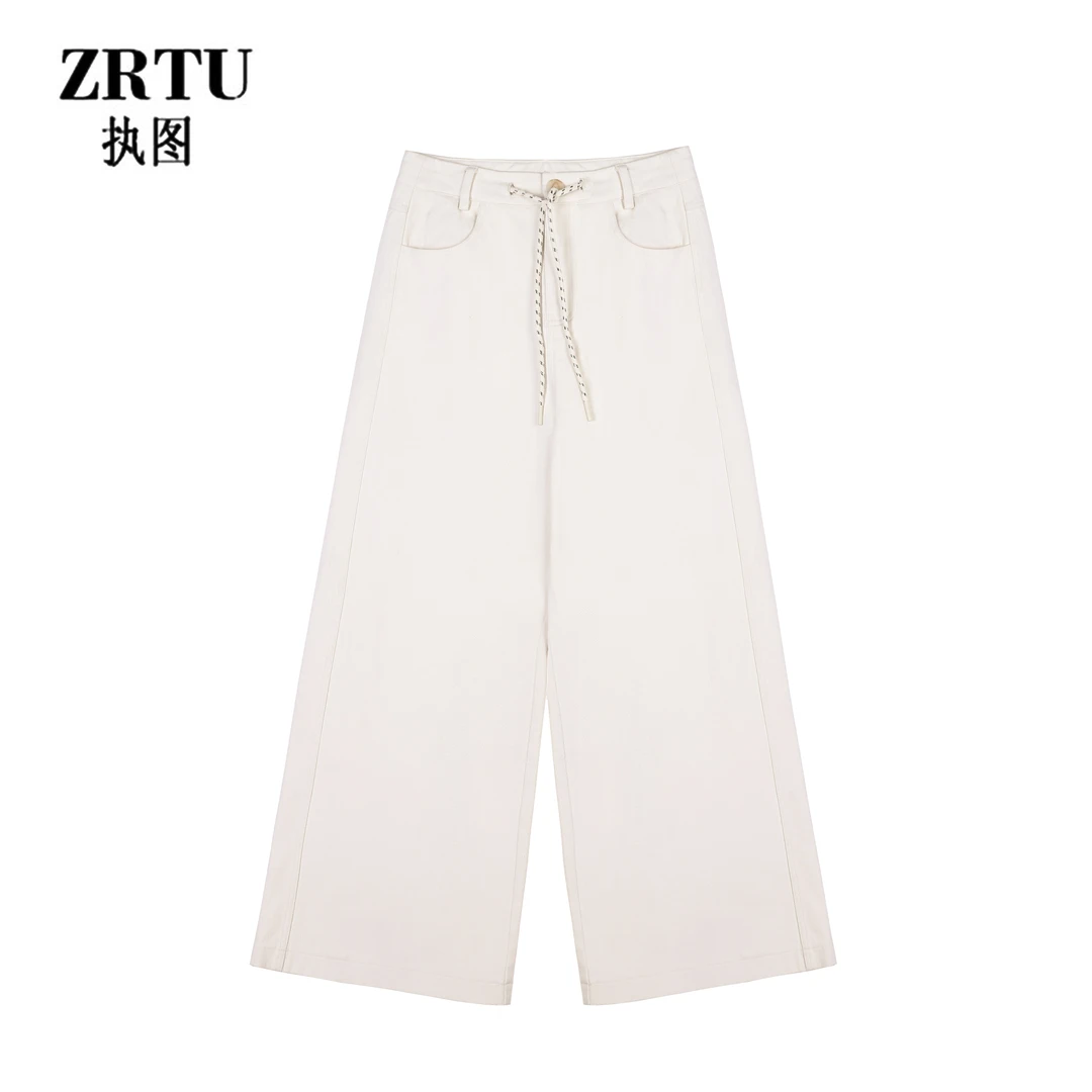 ZRTU/执图(自播）2024冬季新款百搭简约宽松潮流抽绳加绒休闲裤