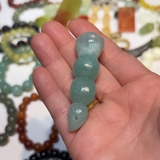 葡***）蛇纹石玉未镶嵌手串