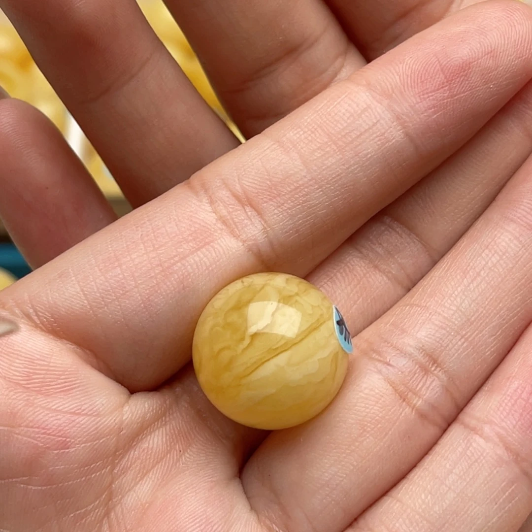 未镶嵌琥珀裸石风**吹蜜蜡圆珠梦