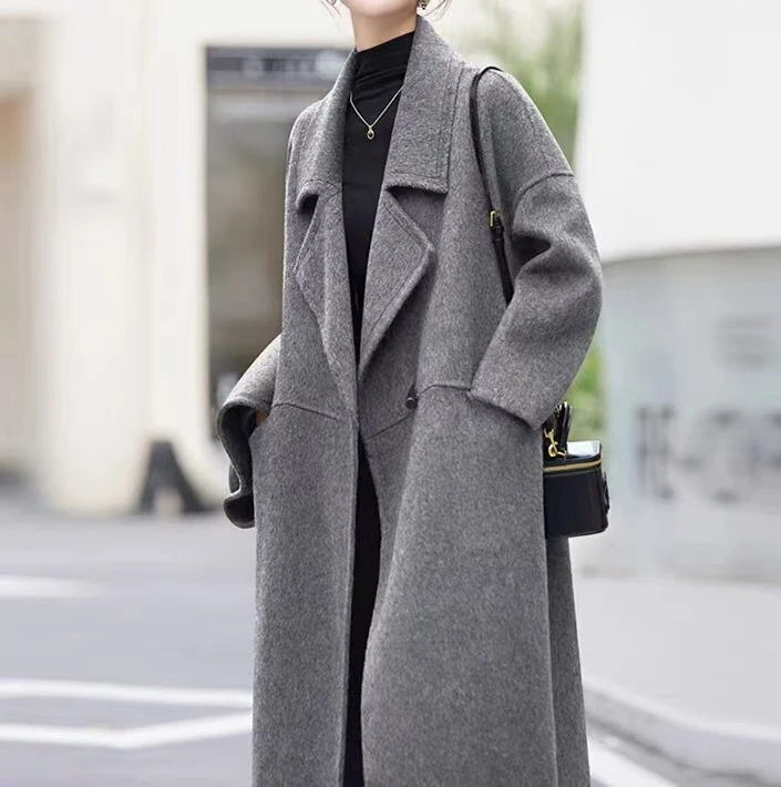 双面呢大衣女2025冬季毛呢外套