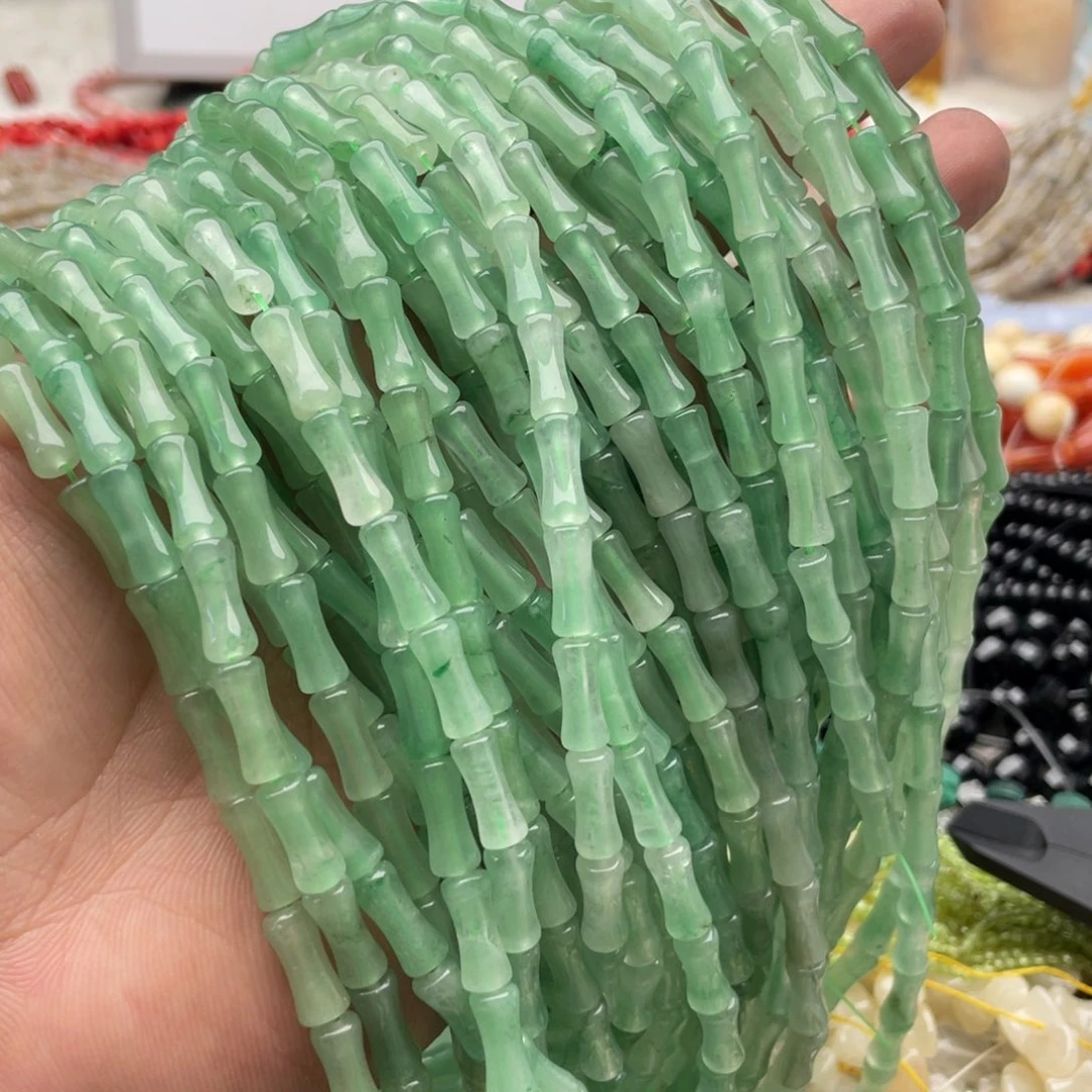 玛瑙/玉髓未镶嵌珠宝半成品一条装5*11mm东陵玉竹节