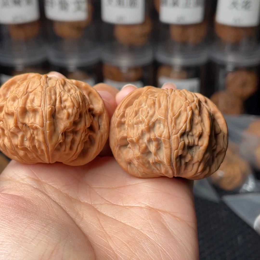 文玩核桃把件太*全品43磨盘