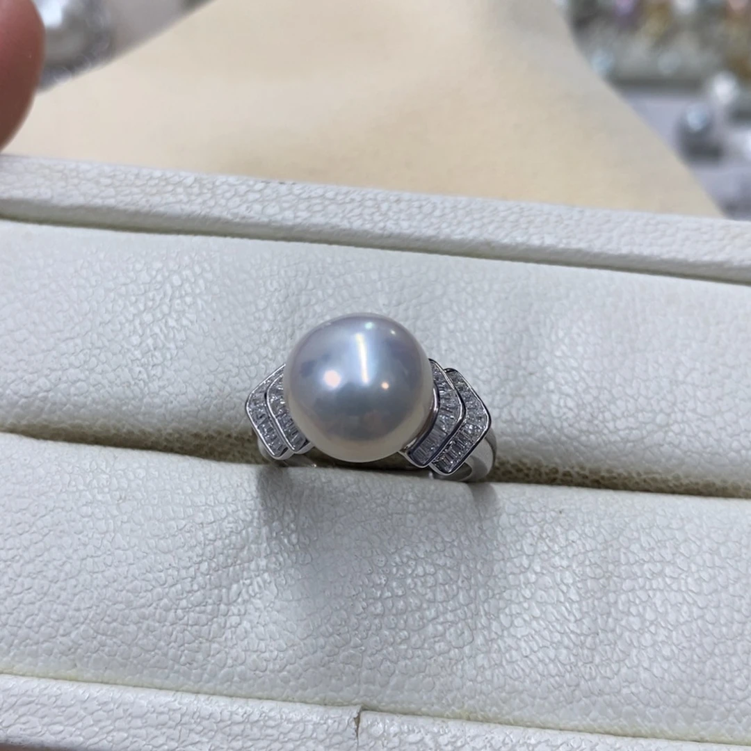 银S925镶嵌戒指淡水珍珠，链接26