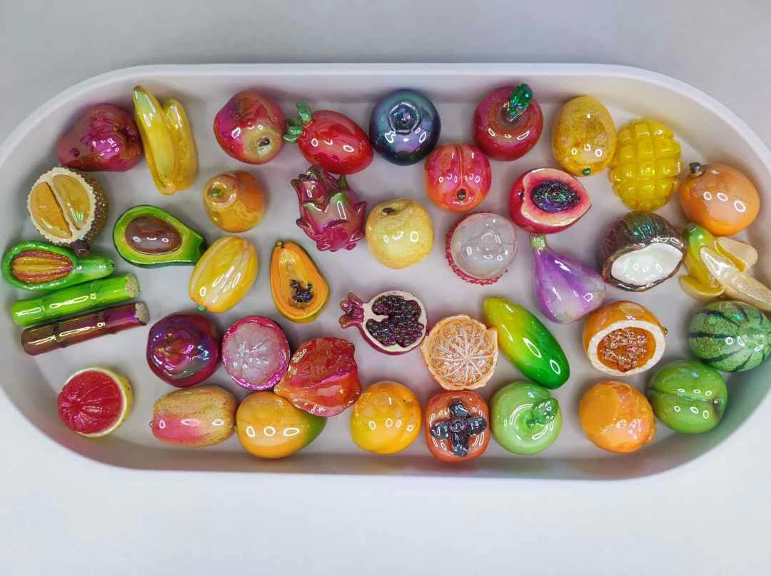 定制款实色电镀仿真食玩树脂DIY桌面微景观小摆件