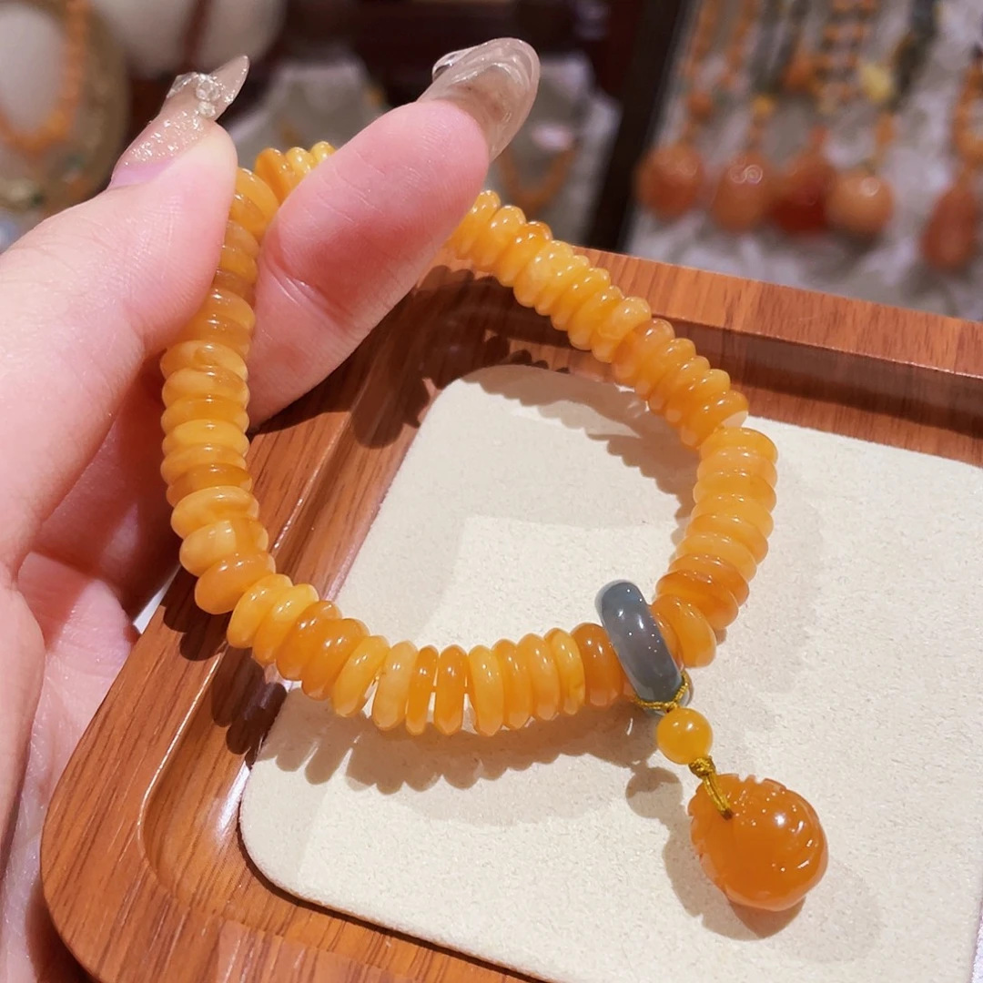 蜜蜡未镶嵌手链手串