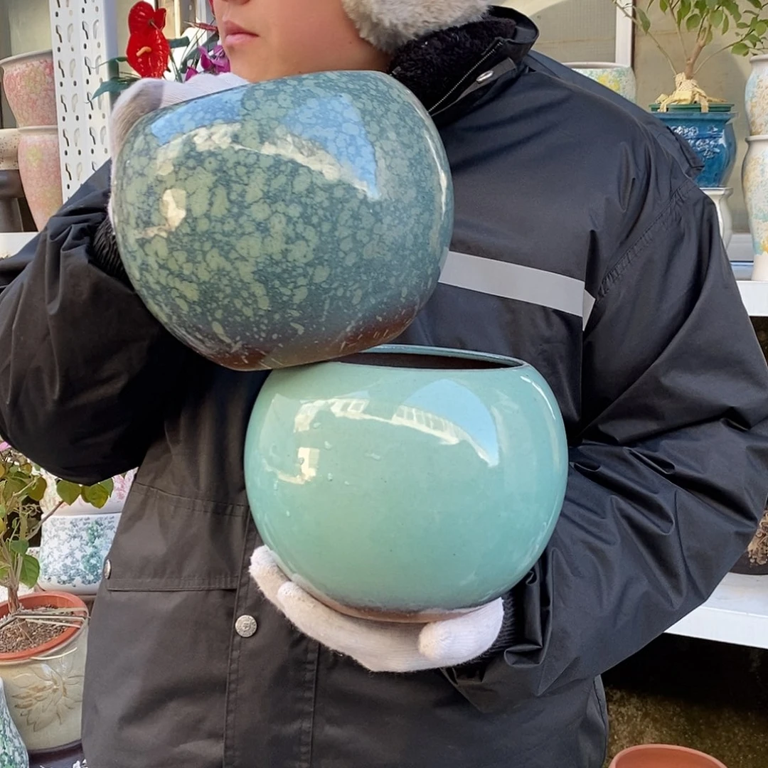 花盆紫砂口15高18福利俩个