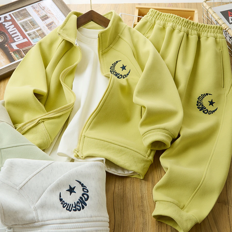 儿童2025春季新款套装中大童上衣卫裤两件套休闲运动服25C21