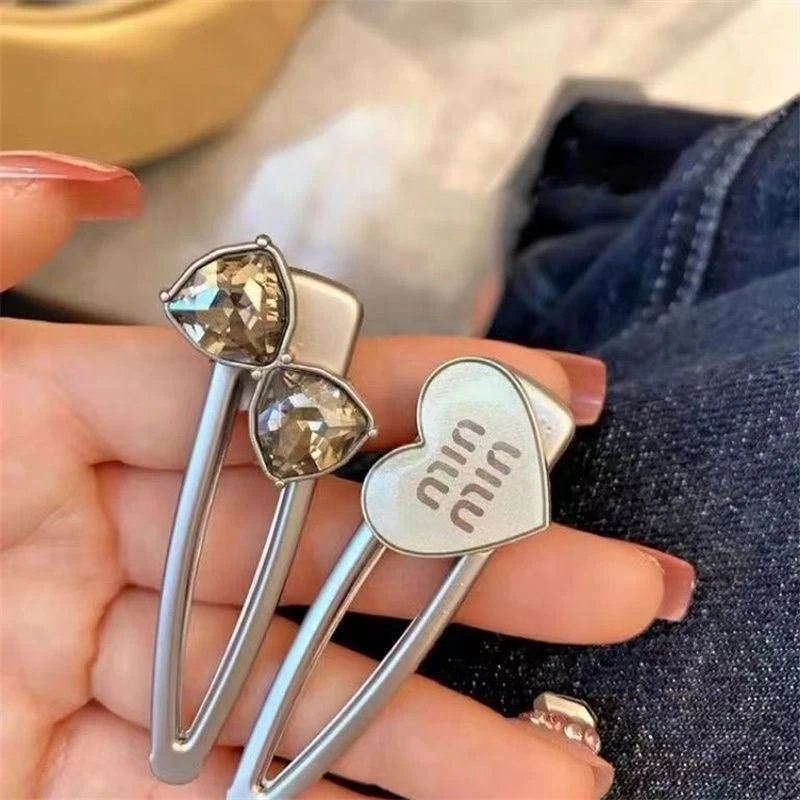 ins风甜酷少女金属发夹侧边夹冷淡风蝴蝶结爱心刘海夹鸭嘴夹女