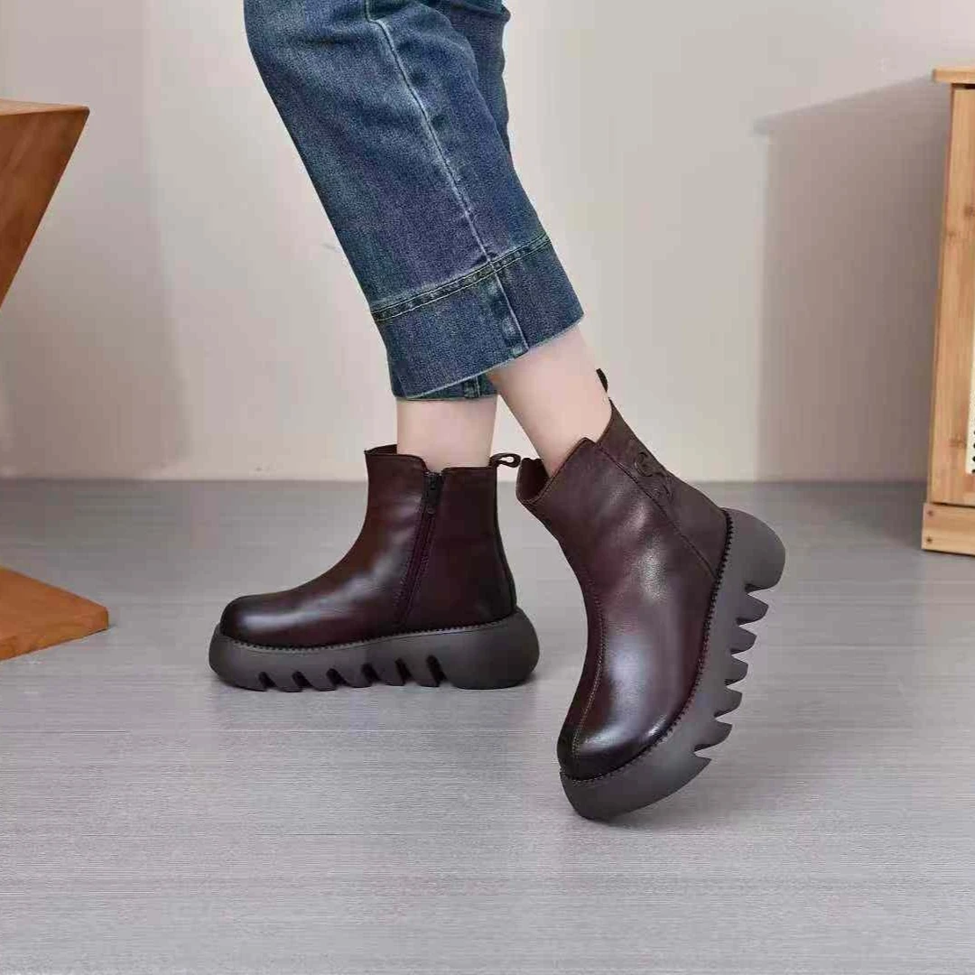 新款复古风舒适百搭休闲女鞋（加绒）2552