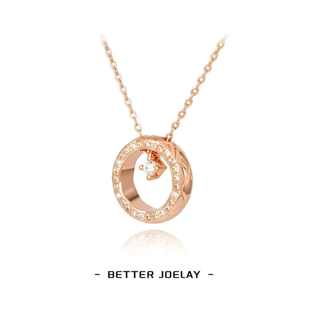 铜合金项链 BETTER JOELAY-【满月满钻项链】时尚高镶钻项链BLHO049
