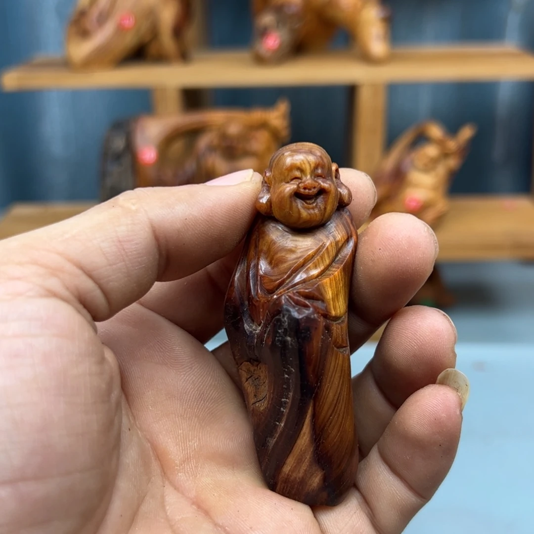 活***下木崖柏木摆件手把件