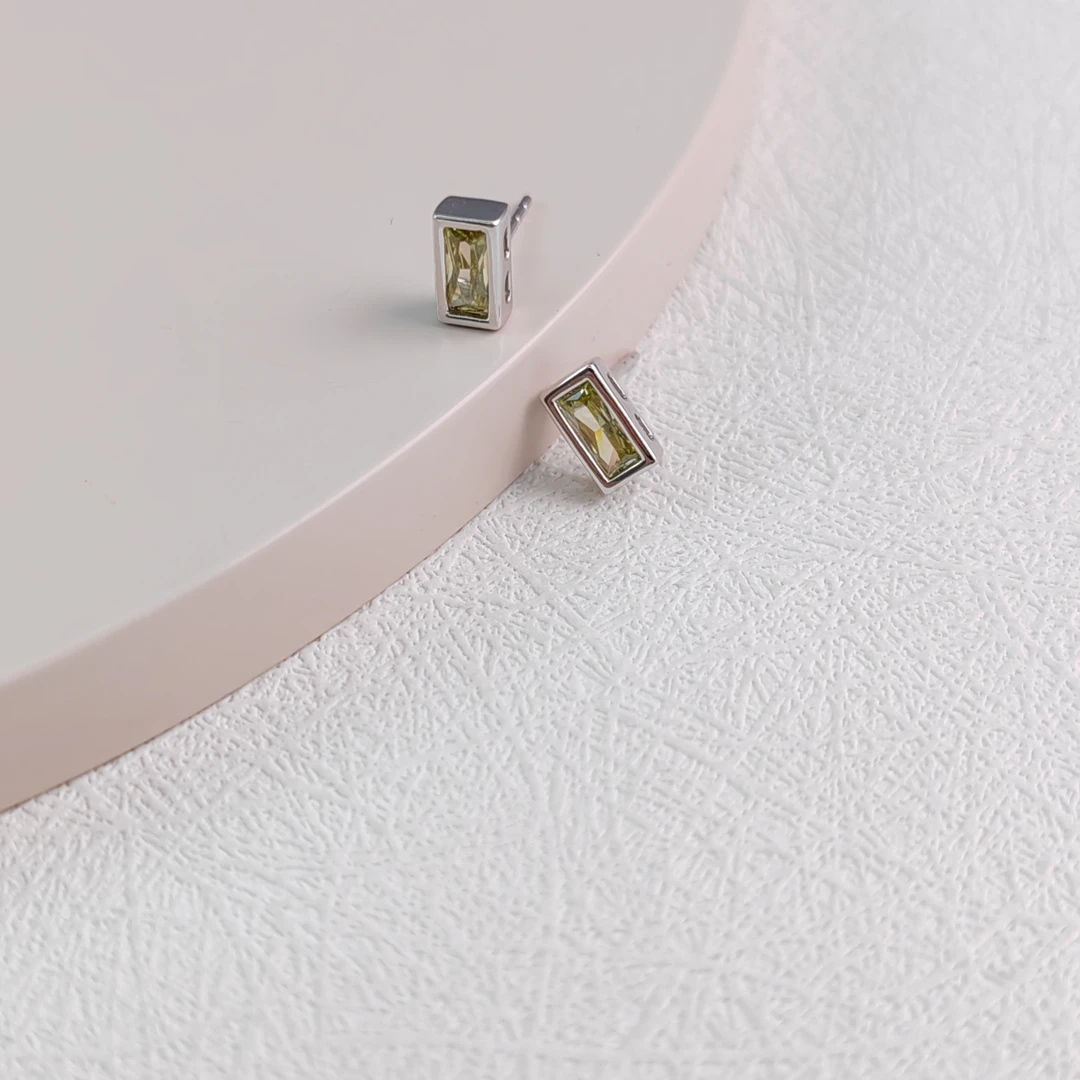 XUPING/旭平首饰 不锈钢合成锆石耳饰 春日焕新 GDX X001062409