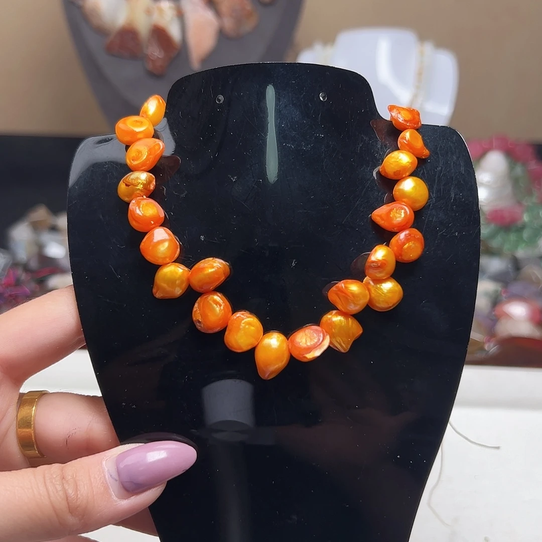 玛瑙/玉髓合金珠宝半成品j676 11m 贝珠一条