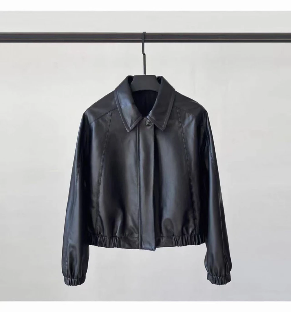 海宁真皮皮衣皮夹克休闲时尚显瘦外套短款皮衣皮衣外套女秋季女款